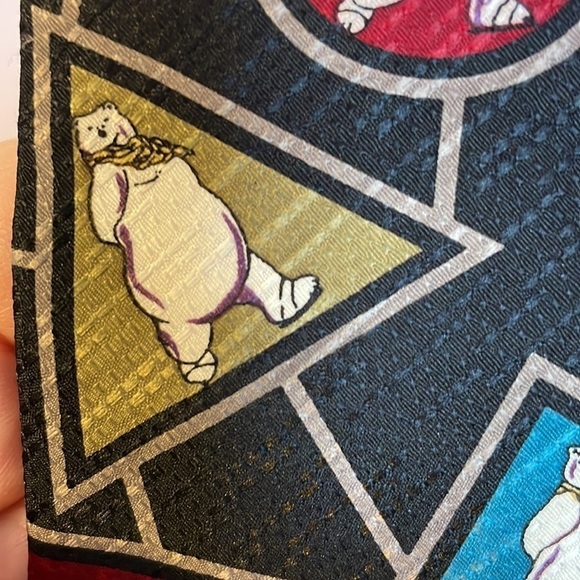 Coca Cola Polar Bear Silk Tie Vintage Novelty Graphic - Picture 12 of 16